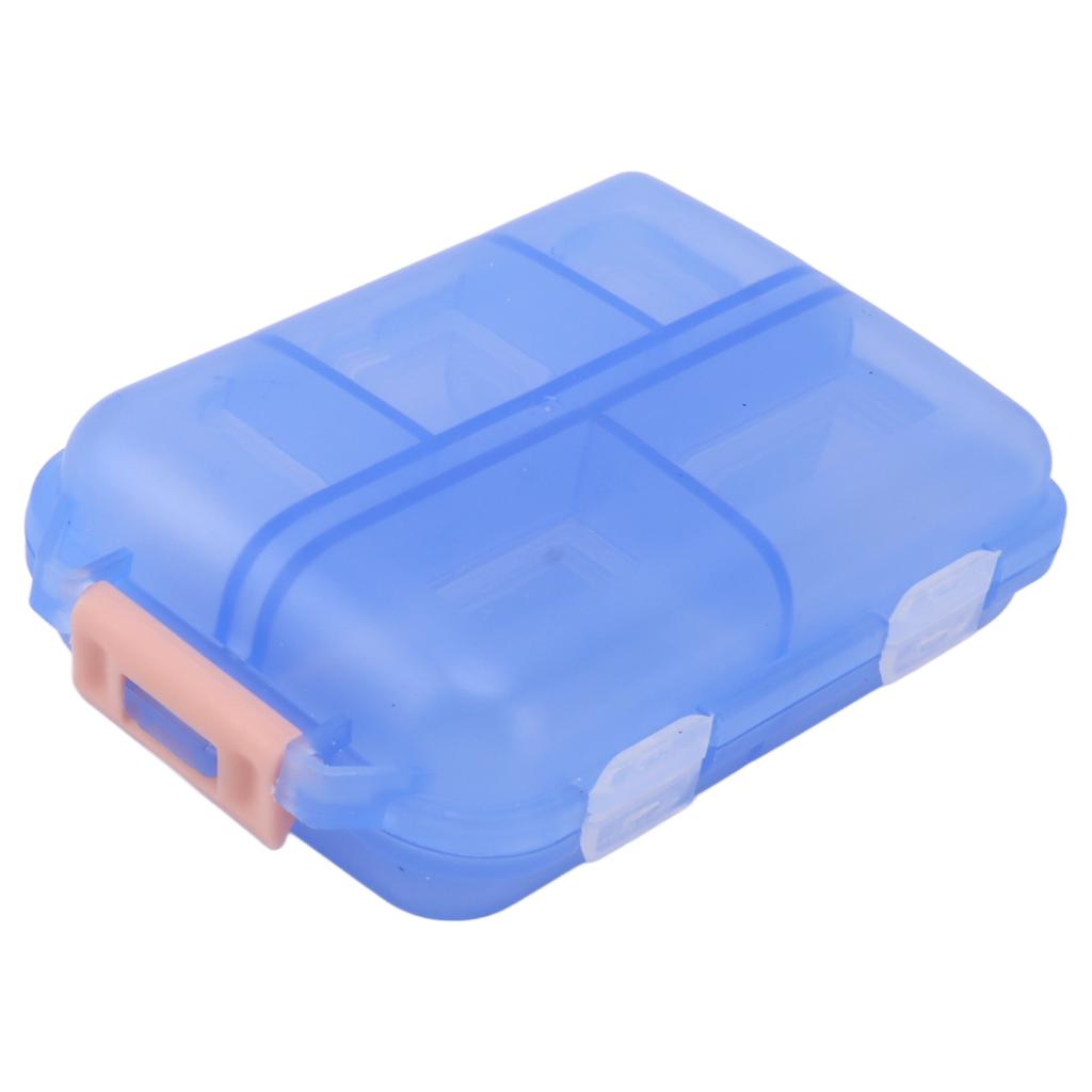 Medicine Box Medicine Case Plastic Waterproof 10 Compartments Buckle Lock Weekly Portable Medicine Container