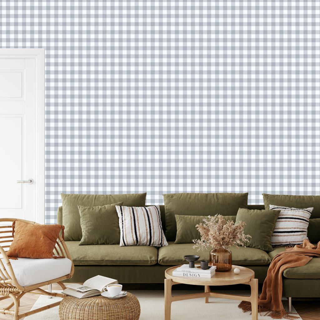 Wallpaper Fabric pattern light gray, center light gray 50x1000