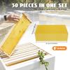 30PCS Pack Beehive Frames and Wax Foundations for Deep Brood Bee Hives 100% Beeswax Coated Foundations Yellow