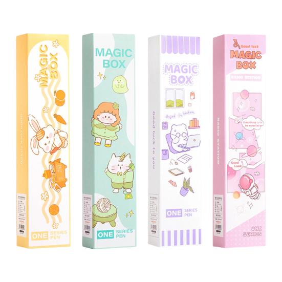 Gel Ink Pen Set with 2 Refills DIY Sticker 0.5MM Fine Point Retractable Pen Quick Drying Smooth Writing Pen School Stationery Student Gift