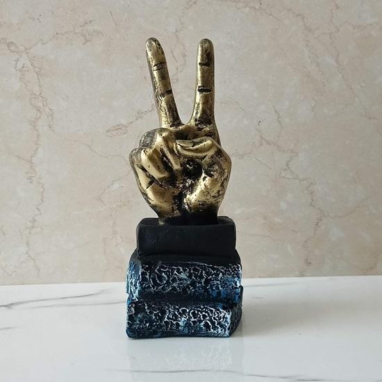 

Знак победы из смолы, 22,86 см, жест рукой, экспонат из полирезины,