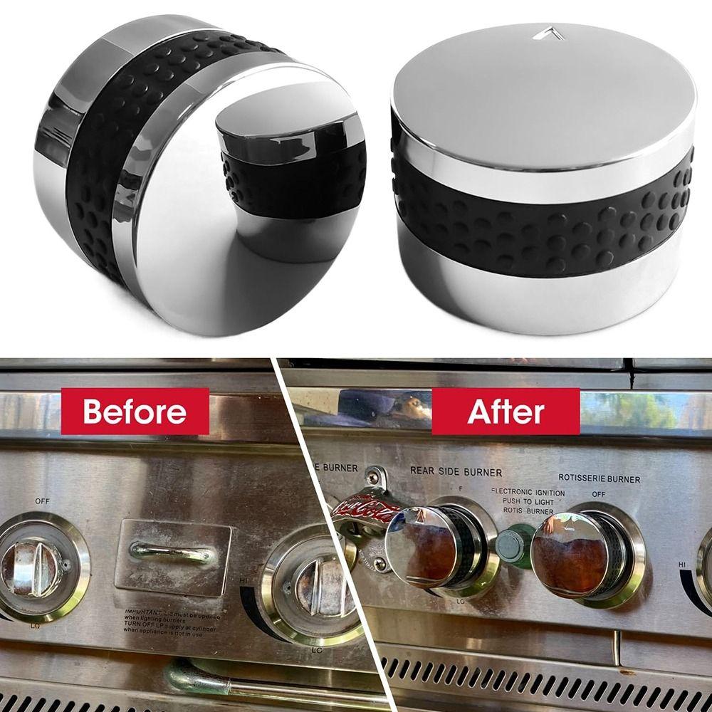 With Nonslip Grip Barbecue Stove Knob Chrome Plated Switch Knob New Gas Grills Replacement Parts