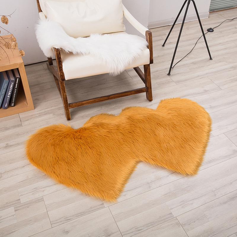 Tappeto in Lana Sintetica a Forma di Cuore Doppio - Tappeto per Soggiorno, Camera da Letto, Divano, Tavolino, Tappetino Spesso per Pavimento