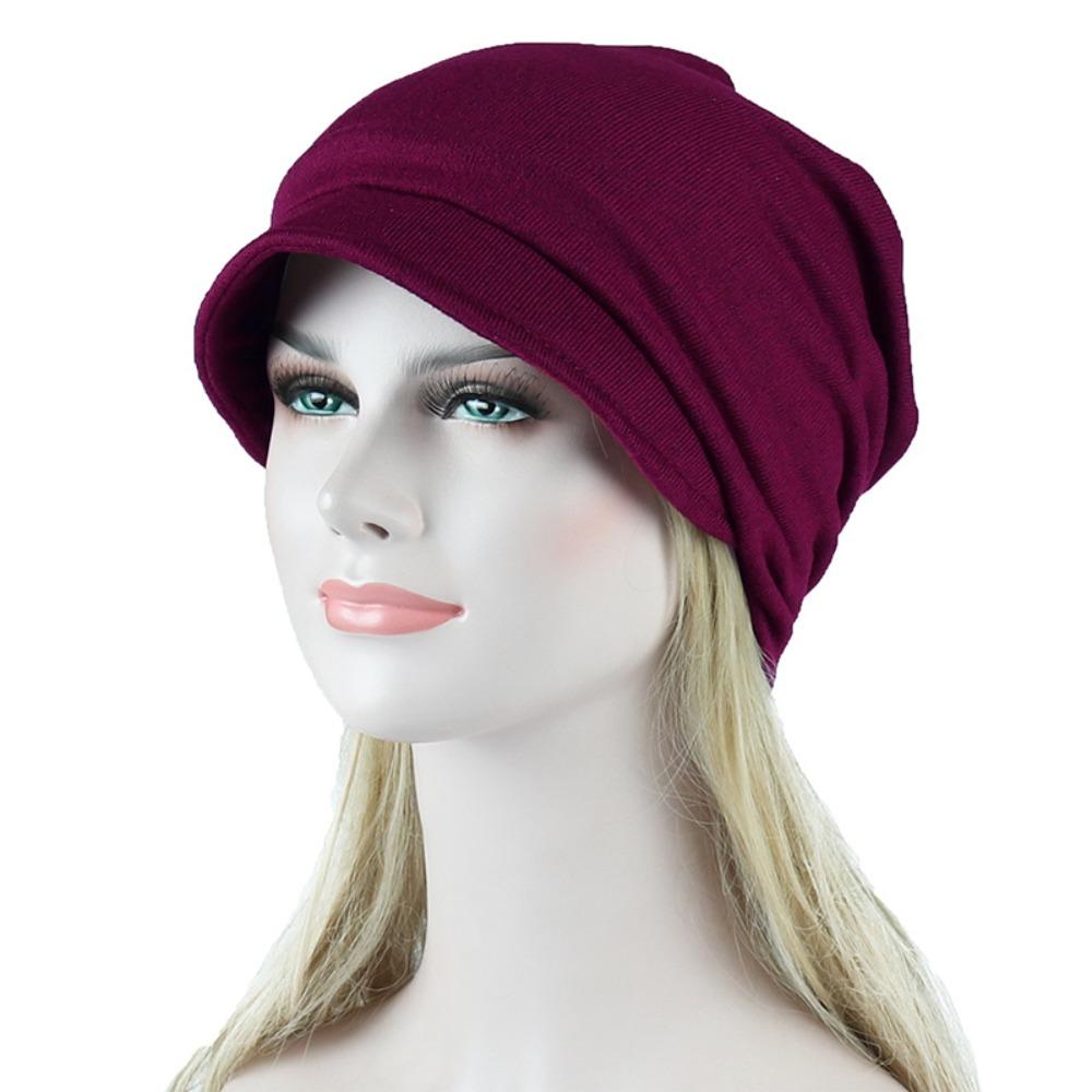 With Brim Brimmed Basin Hat Sun Protection Turban Hat Versatile Headwear Hats  Bald Confinement