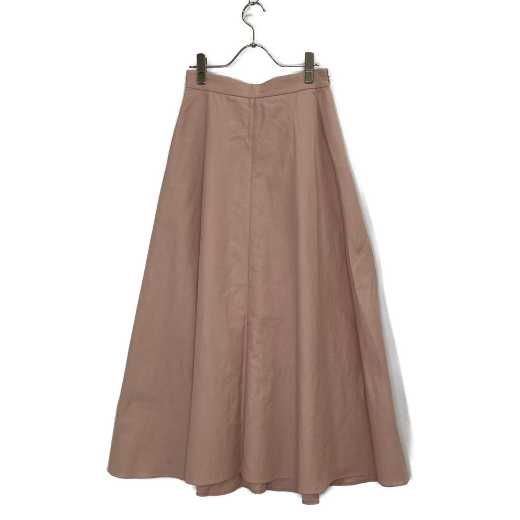 Ebure SLinen Cotton Twill Flare Skirt Long Skirt 36 pinkUsed