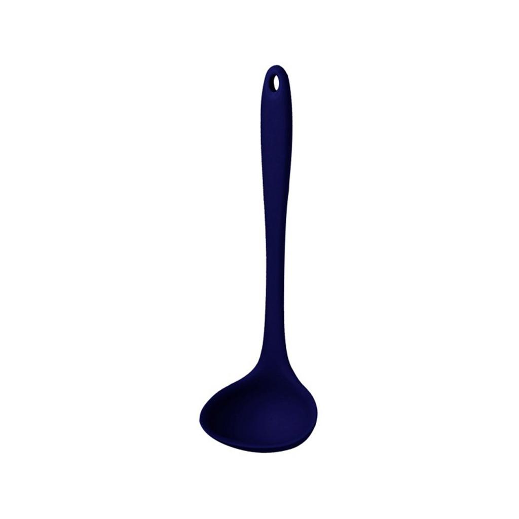 Kitchen Heat Resistant Curved Handle Dinnerware Non-stick Soup Ladle Tableware Serving Spoon Scoop
