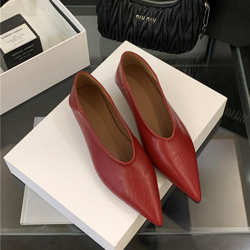 Fashion Bailamos Women Flat Shoes Fashion Pointed Toe Slip On Ladies Elegant Sandals Soft Flat Heel Outdoor Dress Shoes Mujer