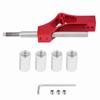 Car Stainless Steel Adjustable Height Lever Extension for Honda Manual Shift Knob (Red)
