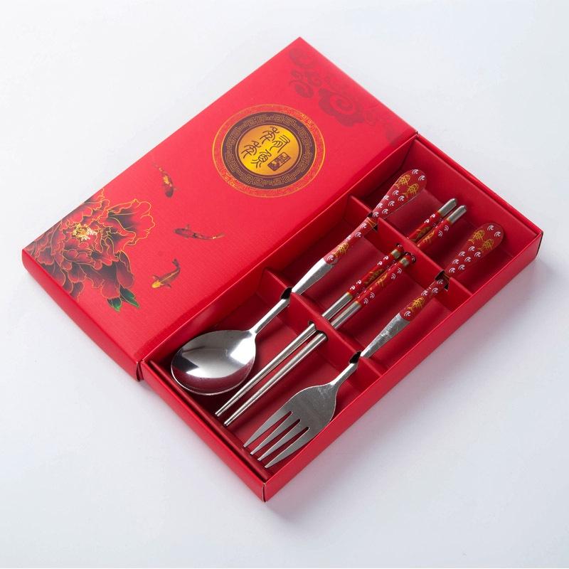 

Столовые приборы 3 шт. Палочки Ложка Вилка Набор посуды Набор посуды Кухня Столовая Бар Принадлежности красный