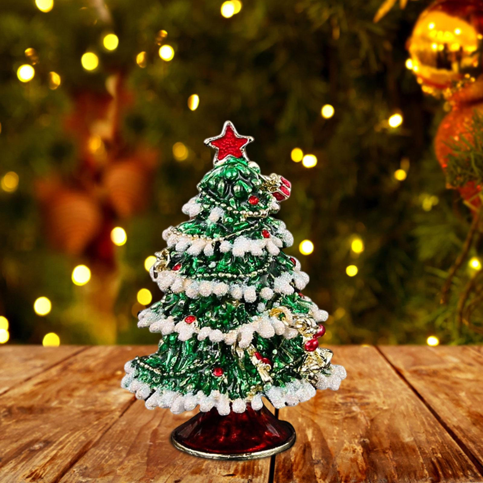 

Jewelry Box Trinket Storage Case Modern Portable Decorative Enameled Organize Holder for Centerpiece