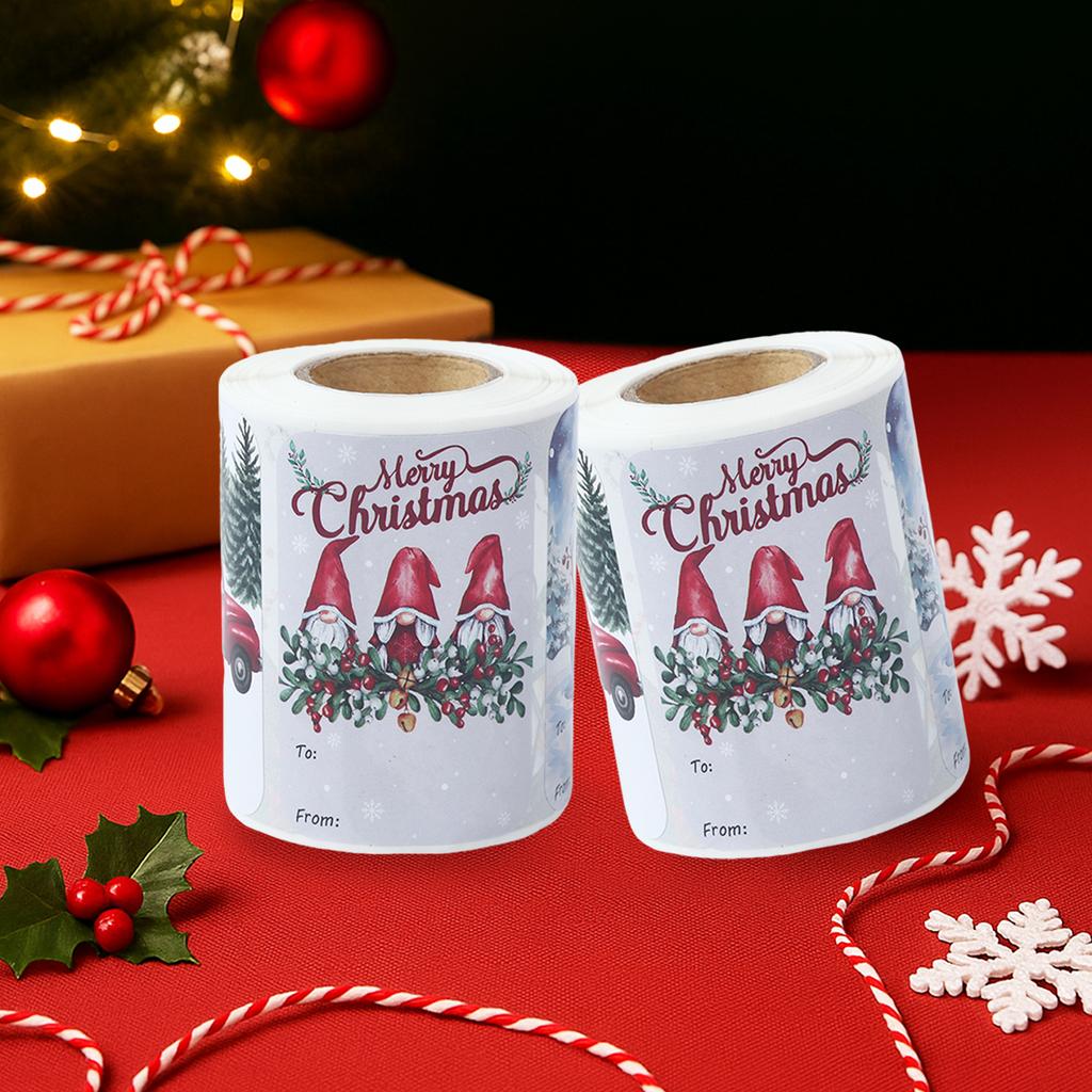 Christmas Gift Name Stickers Merry Christmas Decorations for Home 2025 Xmas Gifts Lables Ornament Navidad Natal New Year 2026
