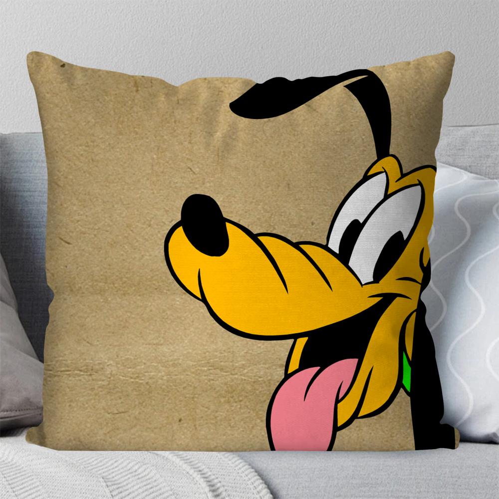 P-Pluto-Kissenbezug mit animierten Cartoon-Figuren, quadratisch, für Schlafzimmer, Sofa, Freizeit, Komfort, Auto, Wohnzimmer, Heimdekoration, 40 x 40