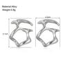 Fashion Punk Irregular Liquid Earrings Hip-Hop Personality Metal Hollow Earrings Clip Girls Party Zircon Gifts Y2K Accessories