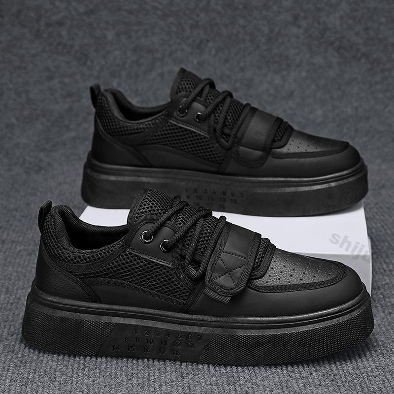 Fashion Men's Thick Sole Sports Shoes 2025 Spring Autumn Fashion Breathable Mesh Shoes Soft Soled Non-slip Wear-resistant Casual Shoes