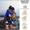 Custom 1pc Sonic Characters Celebration Blanket, Soft And Comfortable Blanket, Casual Warm, Camping Travel Blanket, Birthday Gift Q912186