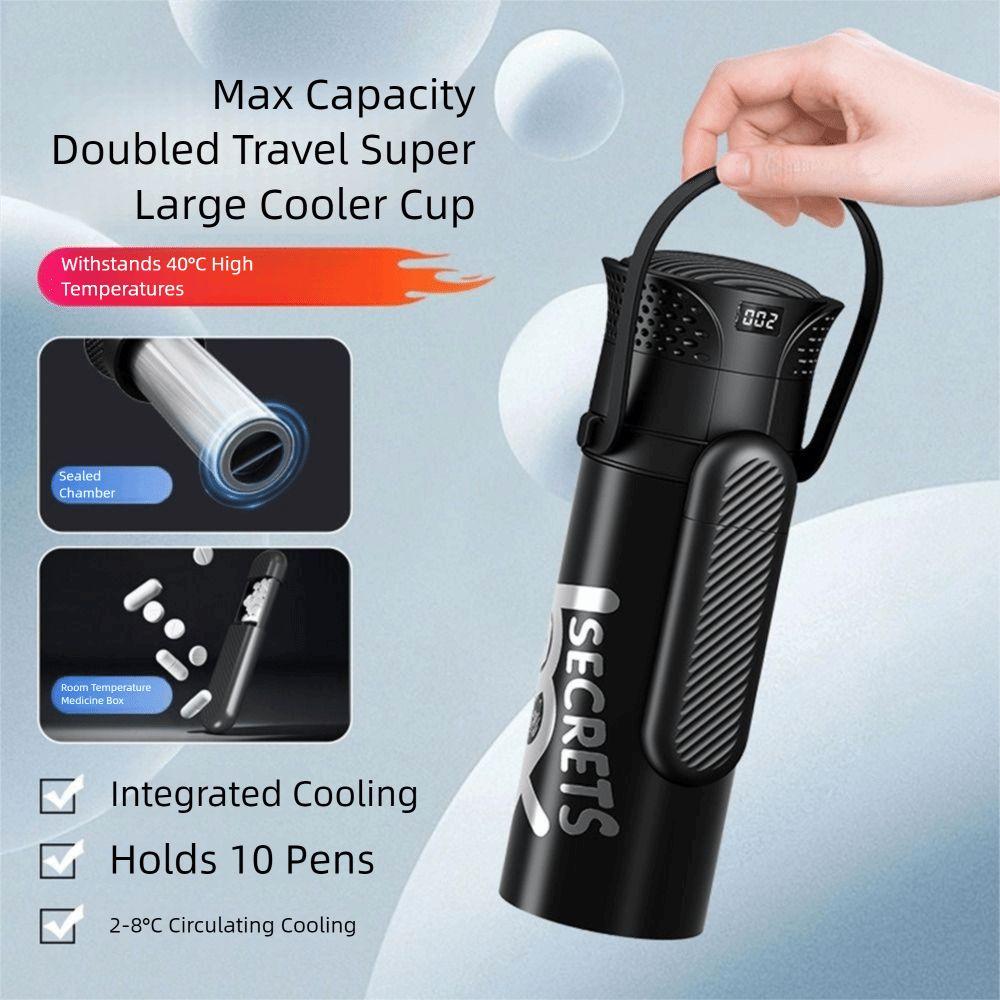 LCD Digital Display Insulin Refrigerated Cup Portable Design Insulin Cooler Box  Drug Storage