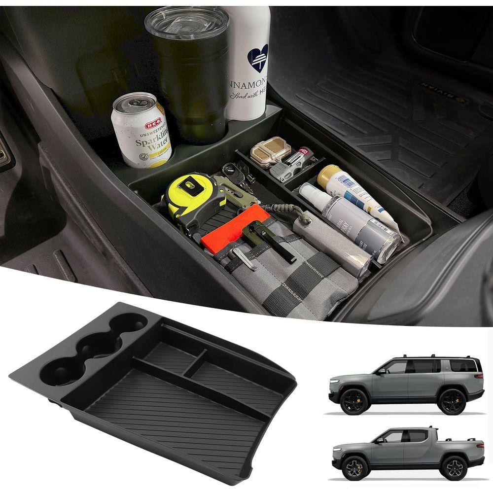 Rivian R1T  R1S 2022-2024 Center Console Organizer with Cup Holders  Storage Tray United States