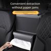 Leather Automotive Storage Pocket with Tissue Holder for Seat Gaps to Securely Hold Phones Drinks and Other Accessories