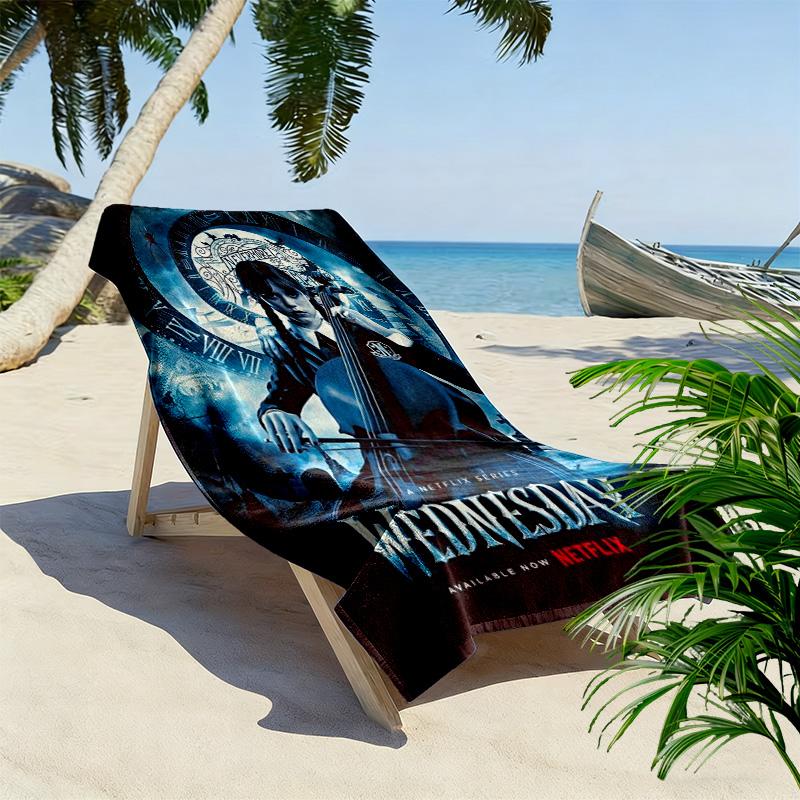 Dark Elegance: Gothic Beauty beach towel beach Beach towel for vacation photos swim seaside Absorbent bath towel Outdoor picnic beach mat printing