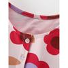 Girls' Red Floral Short-Sleeved Dress Baby Pure Cotton Casual Skirt Kidsren's Summer Dress Fashionable Floral Princess Dress