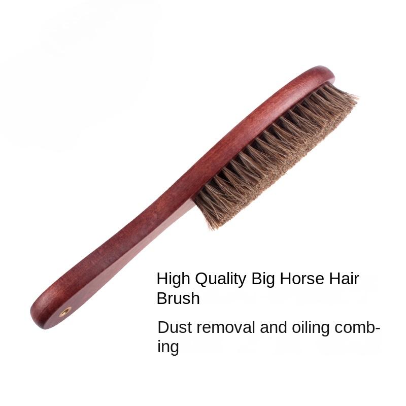 Solid Wood Horsehair Coat Brush Long Handle Brush Coat Cleaning Shoe Brush Horsehair Shoe Brush розовый лес