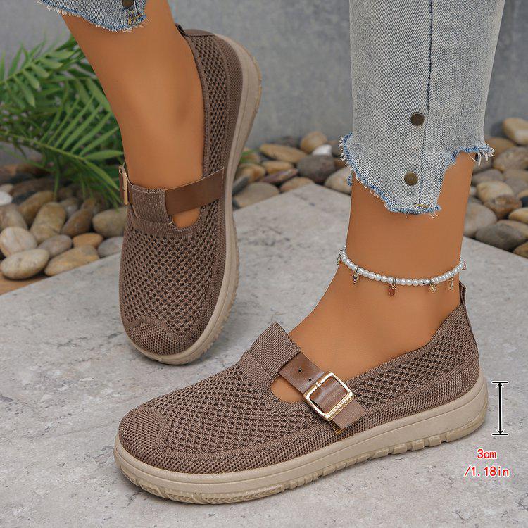 

Весна Лето Дышащие Женские Лоферы Слипоны из Флайнита 41 кофейный