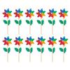 Colorful Windmills Wedding Outdoor Venue Arrangement Decoation Wooden Pole Windmills Suitable For Garden Yard Party Decoration