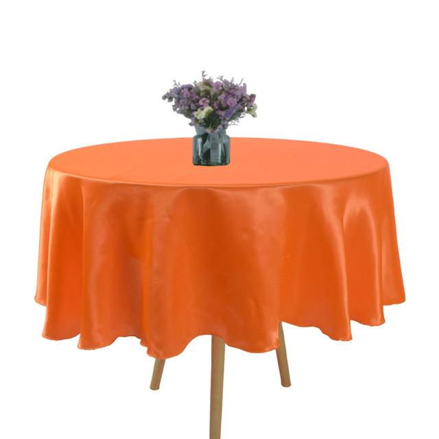 Round Satin Tablecloth Luxury Wedding Decor Christmas Birthday Baby Shower Home Party Tablecloth Overlays Coffee Table Cover