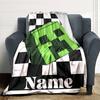 Custom Name Minecraft Adventure Quest Blanket for Couch & Bed, Plush Cozy Fuzzy Blanket Super Soft & Warm Blankets for Fall and Winter. 0908442