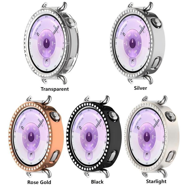 Bling PC Hollow Case Frame for Huawei Watch GT6 41mm GT5 Pro 42mm Protector Diamond Crystal Bumper for GT4 41mm Shell Accessorie