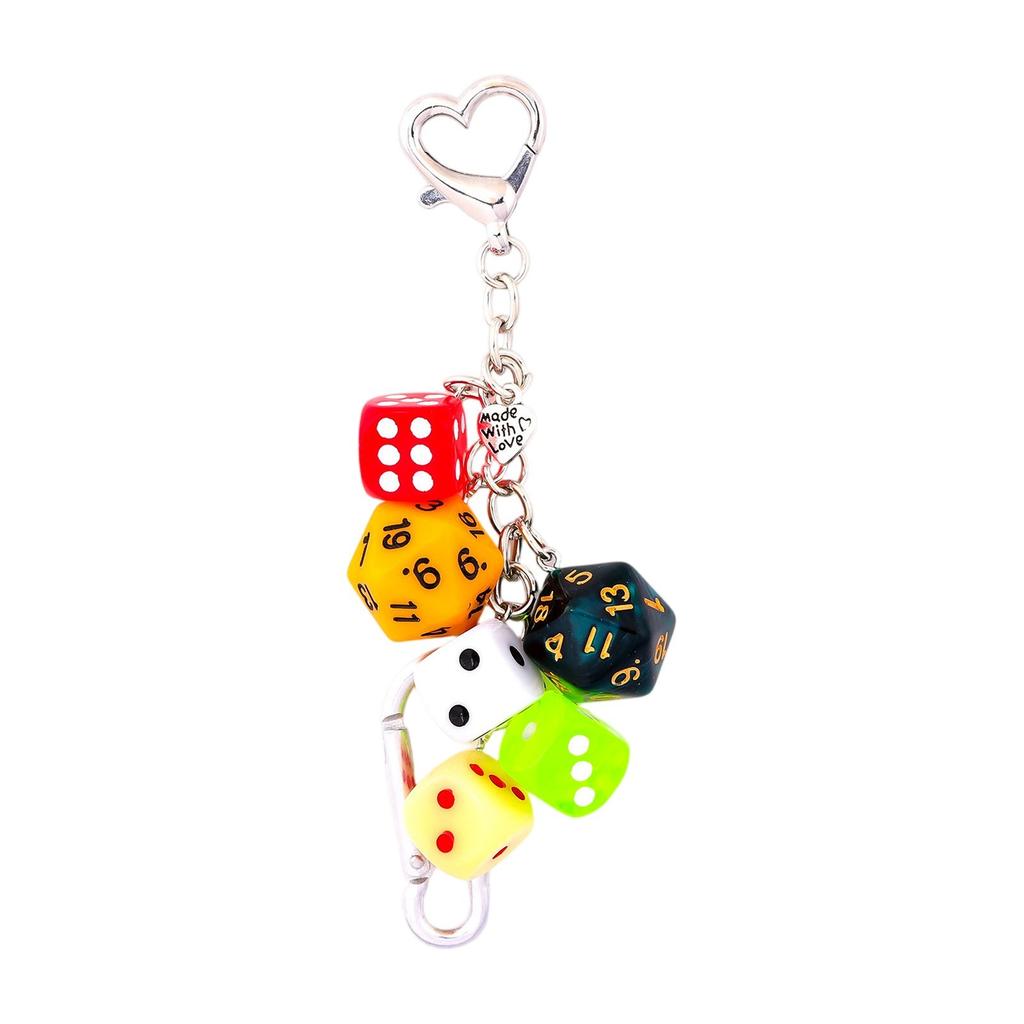 Dice Beaded Keychain, Pendant Waist Hanging Ornaments