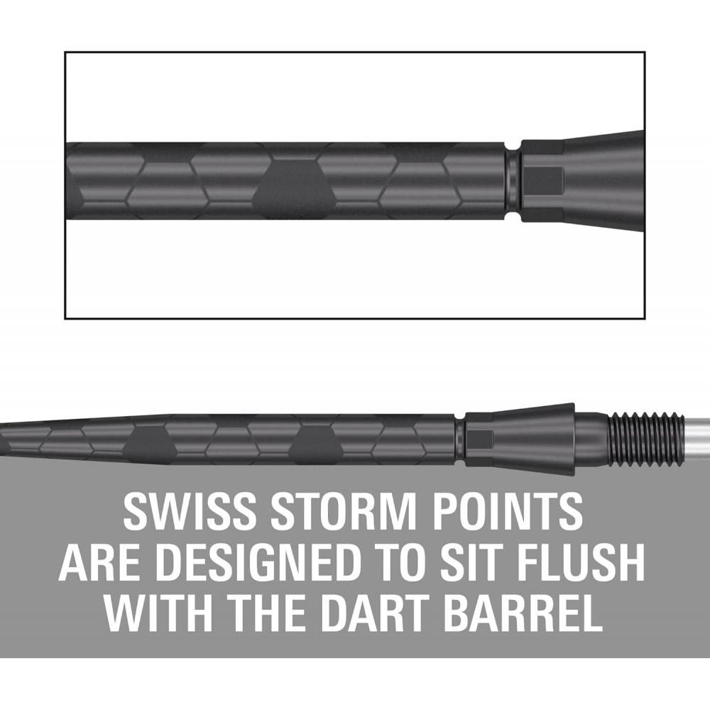 Target Darts Swiss Storm Onyx Dart Points Set 3 Black 30mm