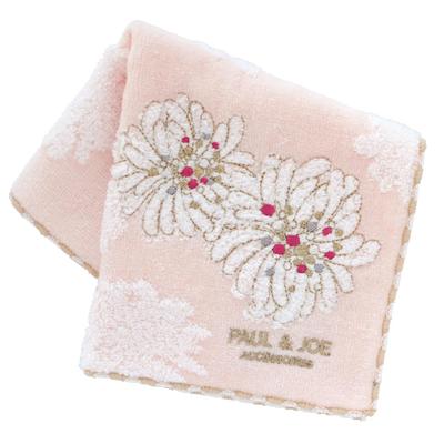 PAUL JOE ACCESSOIRES Towel Handkerchief with Chrysanthemum Embroidery Towel Hand Towel 25cm & (Pink) Women's Approx. 000287-0004-01