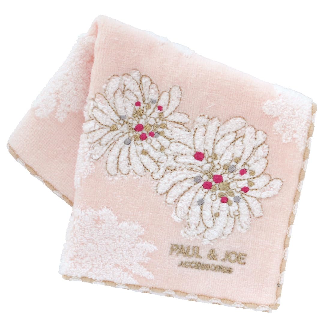 

PAUL JOE ACCESSOIRES Towel Handkerchief with Chrysanthemum Embroidery Towel Hand Towel 25cm & (Pink) Women s Approx. 000287-0004-01 розовый