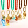High-End Ocean-Inspired Beaded Necklace with Starfish and Seashell Pendant for Women