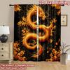 2D flat printing 2pcs Curtain Scene Curtains Chinese Golden Dragon Digital Printed Polyester Drapes Holiday Decorations for Home