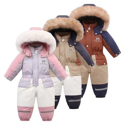 Baby Mädchen Jungen Winter Strampler Verdicken Mit Kapuze Warme Overall Outdoor Kleidung Baby Body