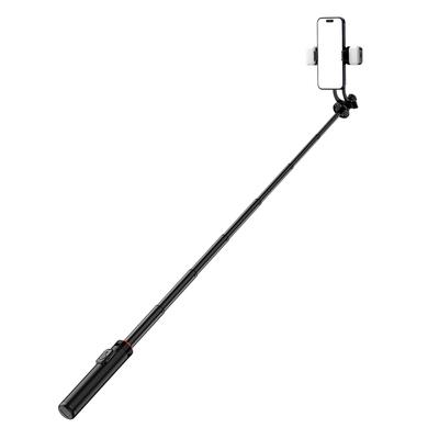 Selfie Stick Telescopic with Remote Control, 2x LED Lamp, Phone Tripod Stand, 13m Aluminum, Black