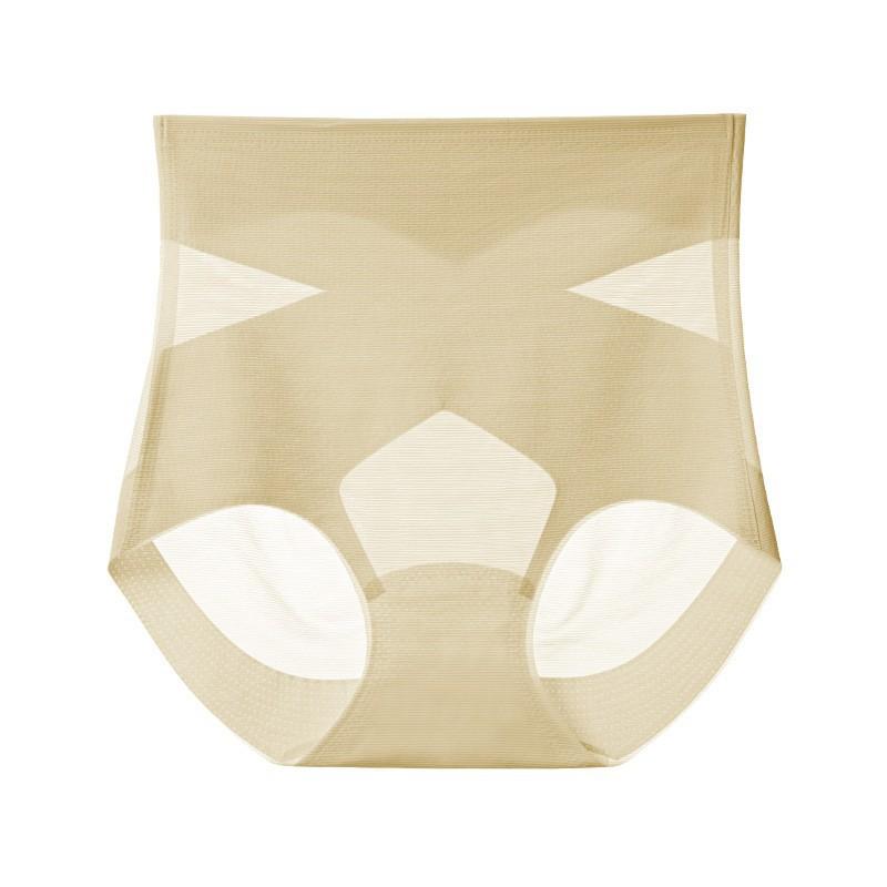 Ladies Summer Ice Silk Belly and Hips Shapeless High Waist Triangle Briefs