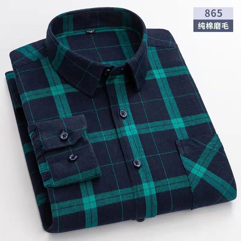 Nové Bavlněné Pánské Košile Dlouhý Rukáv Ležérní Kostkované Pruhované Měkké Regular Fit Formální Košile Společenská Halenka Pánské Oblečení 4XL 5XL 6XL