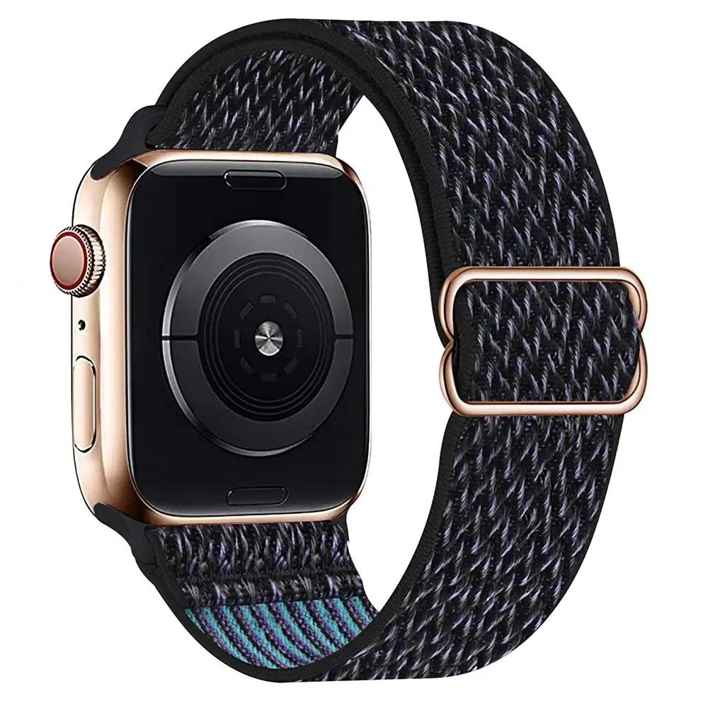 Elastyczny Nylonowy Pasek do Apple Watch ultra 2 49mm Seria 9/8/7 41mm 45mm38/42-40mm/44mm Boho Bransoletka iWatch 6 5 4 3 Se Pasek