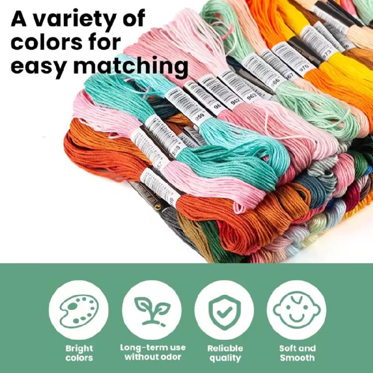 Artistic Crosses Stitching Embroidery Thread Colorfast Stitching Thread Embroidery Floss for Creative Embroidery Project