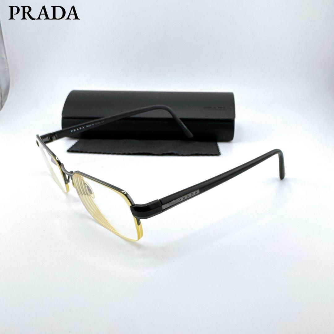 Used PRADA Prescription Glasses Glasses Frame Eyewear Black