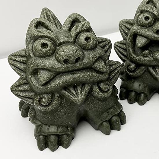 Okinawa souvenir Shisa for Ganju Shisa figurine, mini, entrance, pair, (large)