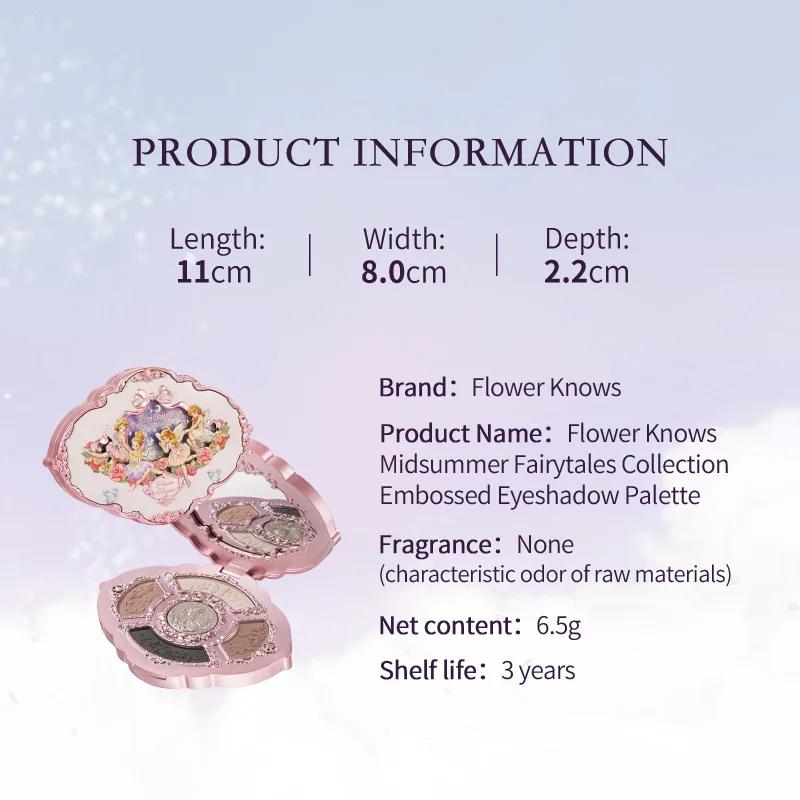 Flower Knows Midsummer Fairytales Collection Embossed Five-Color Makeup Palette