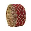 24TE Ribbons Christmas Burlap Craft Ribbon DIY Bowknot Gift Wrapping Supplies for DIY Christmas Tree Decor