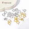 18K Gold Plated Pinch Pendant Bail Clasp Trendy Leaf Shape Bails For Jewelry DIY Findings Accessories