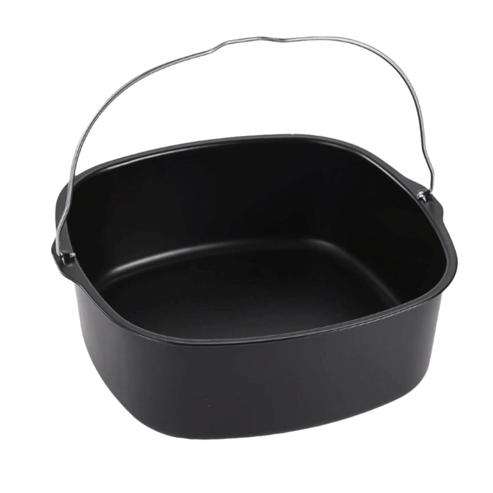 Carbon Steel Baking Cake Tin With Handle Bread Baking Pan Fryer Cake Pan Air Fryer Accessories