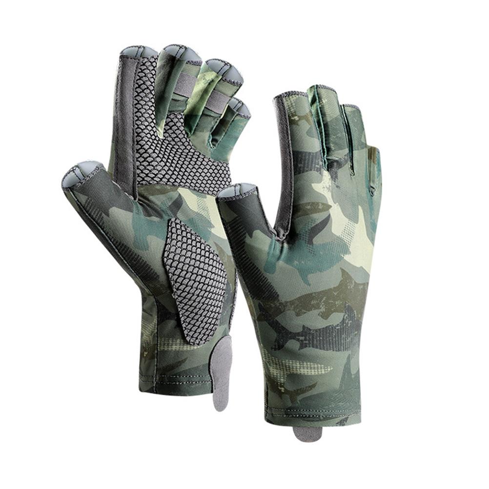 

UV Protection Fingerless Fishing Gloves UPF50+ Sun Gloves for Men Kayaking Hiking Paddling Driving
