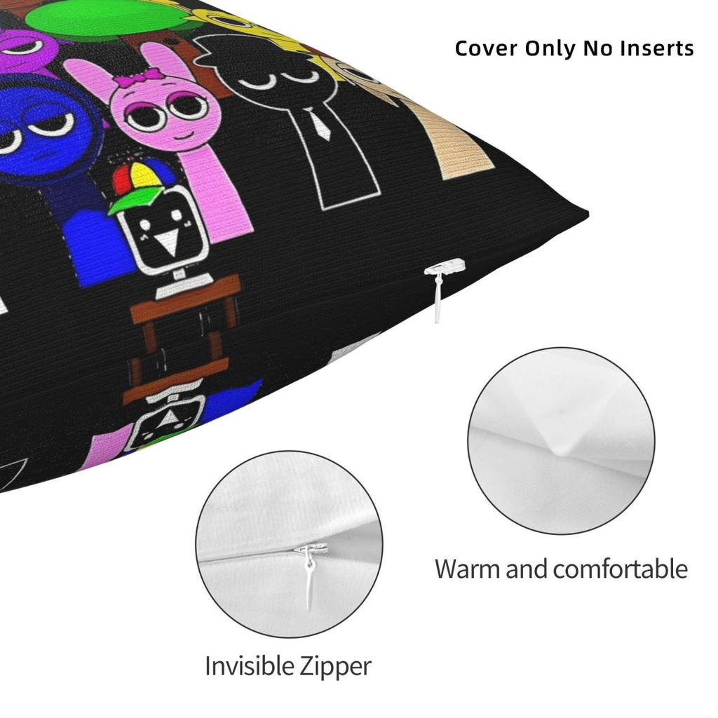 Beats Funny Gamer Sprunki Pillow Cover Funny Pillow Case For Living Room Chair Cushion Cover Polyester Custom Pillowcases Gift